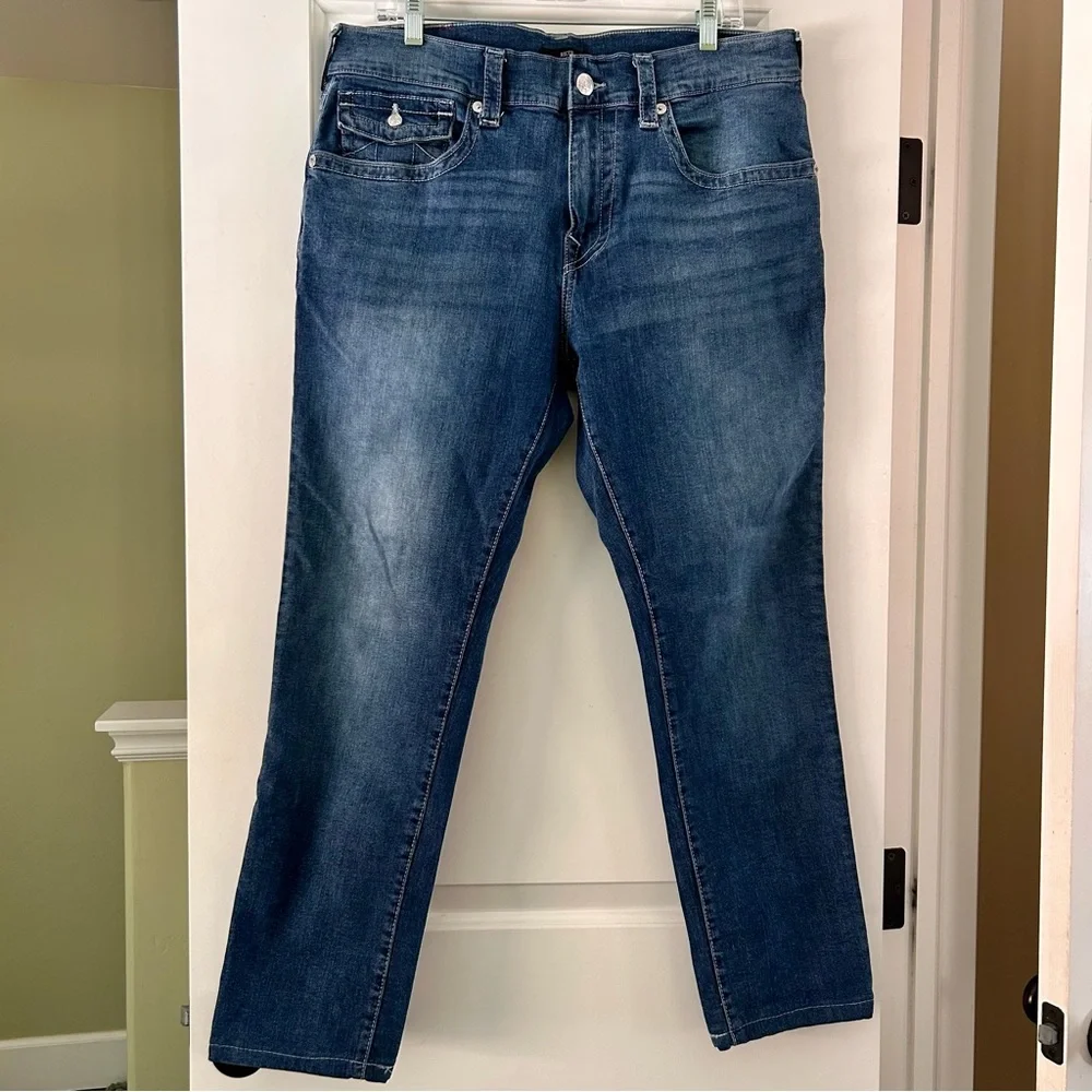 True Religion ROCCO FLAP Relaxed Skinny JEANS 700062 Medium Harvest 36